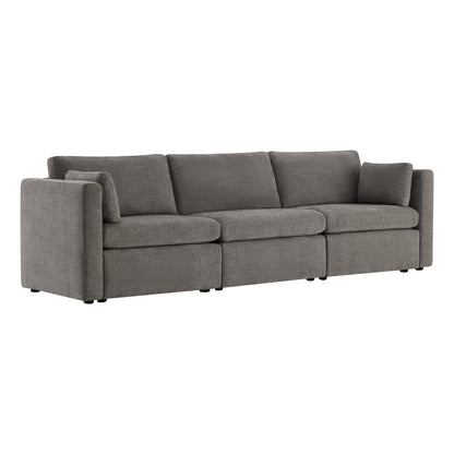 CHITA LIVING-Delaney 3-Piece Modular Sofa (112'')-Sofas-Fabric-Fossil Gray-