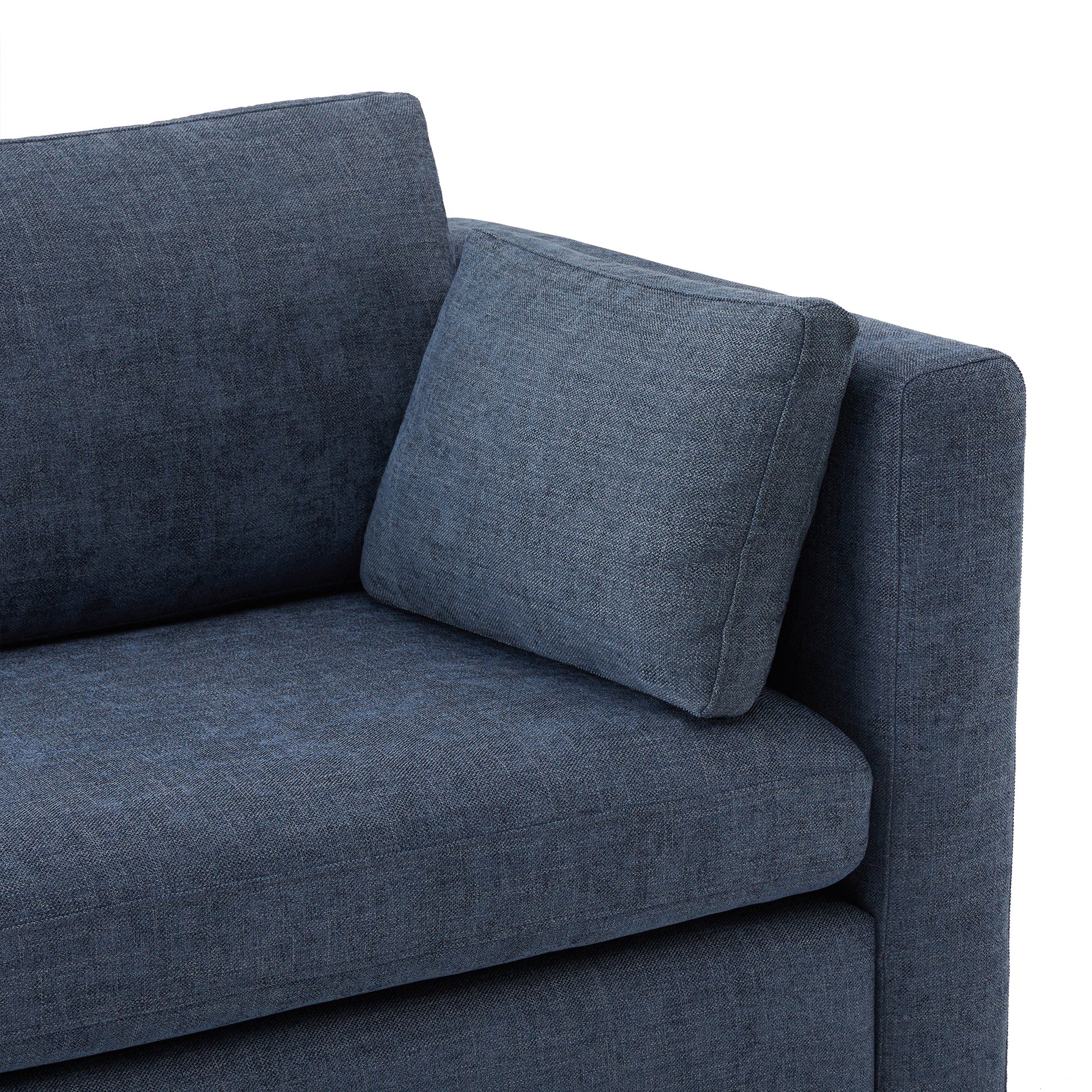 CHITA LIVING-Delaney 4-Piece Modular Sofa Chaise (112'')-Sofas-Fabric-Blue-