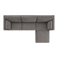 CHITA LIVING-Delaney 4-Piece Modular Sofa Chaise (112'')-Sofas-Fabric-Fossil Gray-
