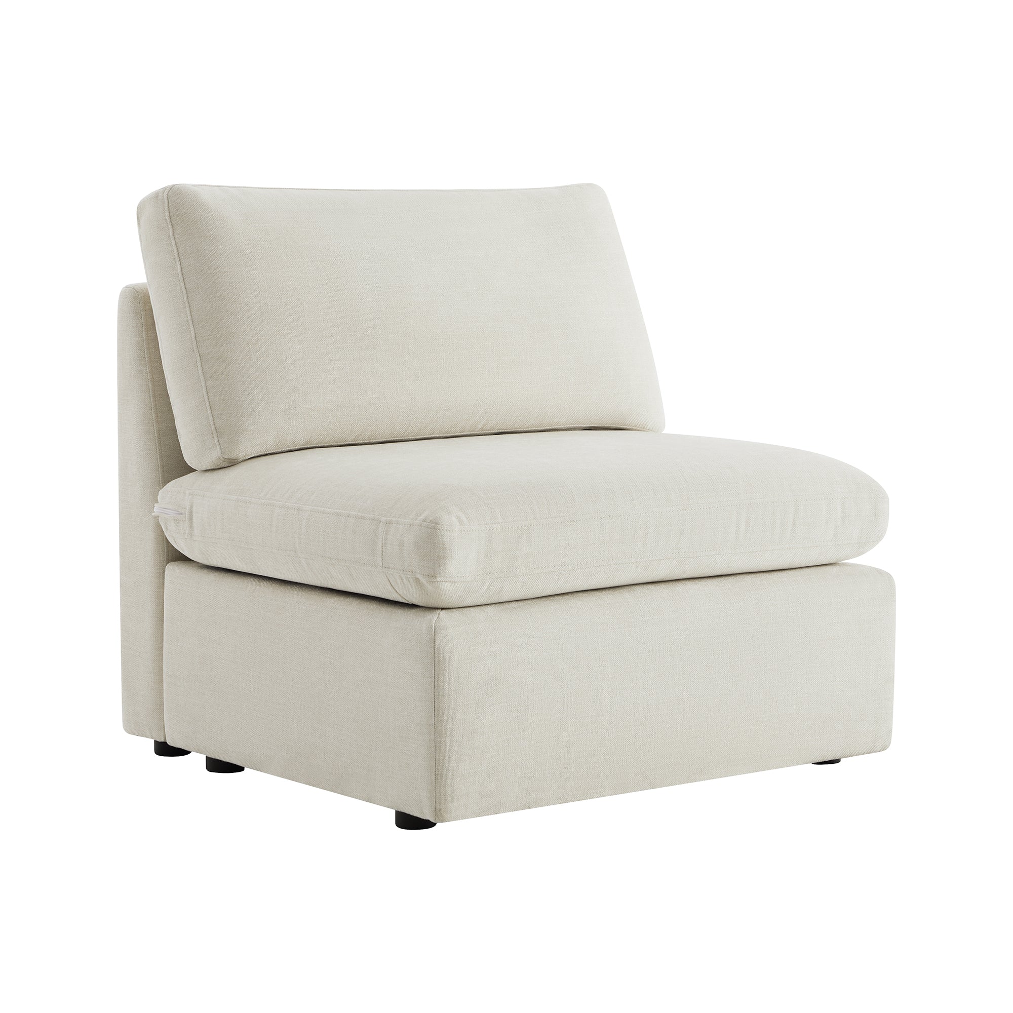 CHITA LIVING-Delaney Modular Armless Chair / 2-Piece Armless Sofa-Sofas-Fabric-Armless Chair-Linen