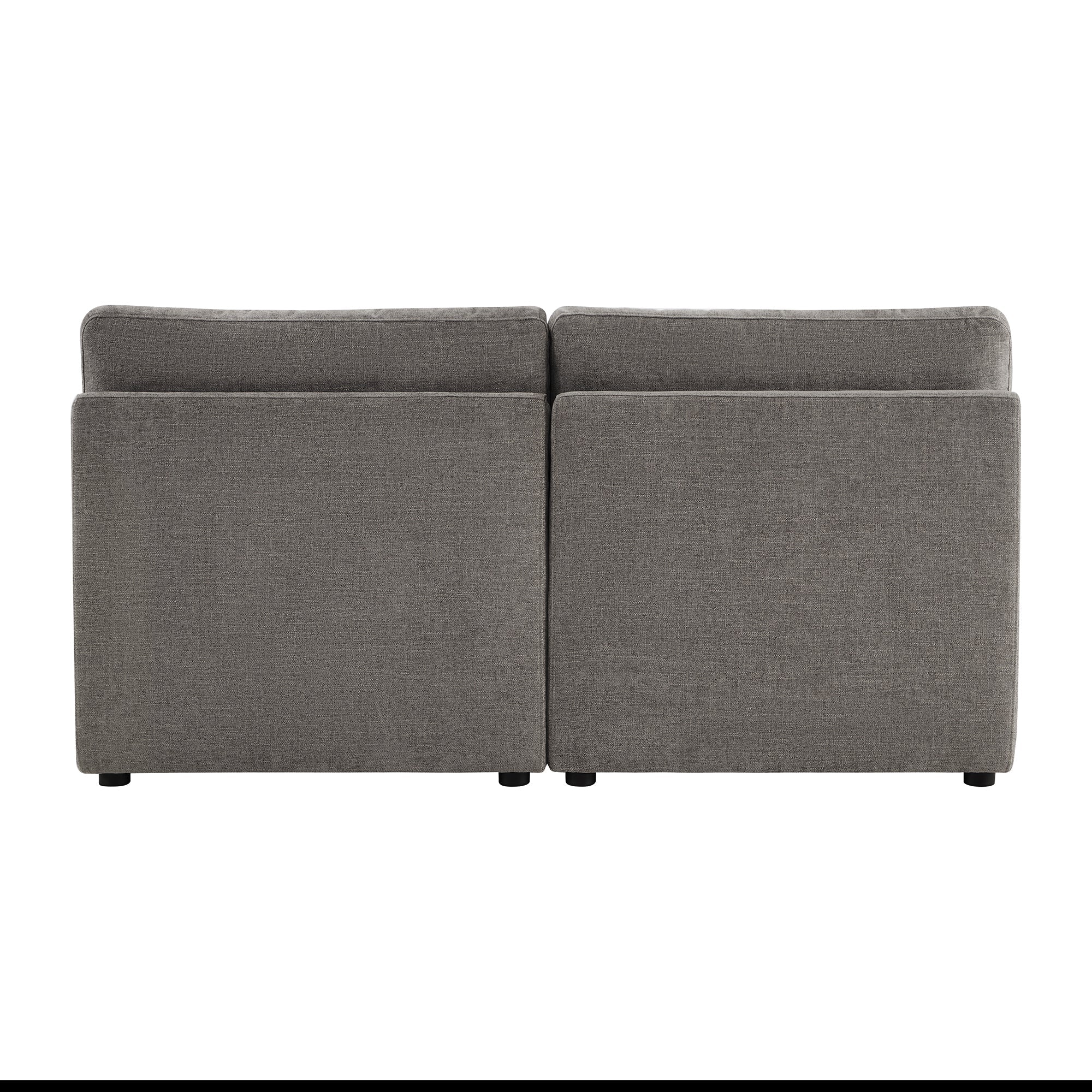 CHITA LIVING-Delaney Modular Armless Chair / 2-Piece Armless Sofa-Sofas-Fabric-Armless Sofa-Fossil Gray