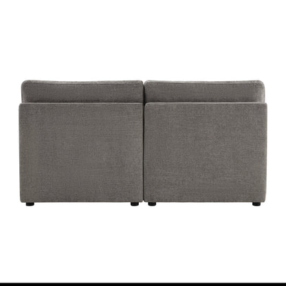 CHITA LIVING-Delaney Modular Armless Chair / 2-Piece Armless Sofa-Sofas-Fabric-Armless Sofa-Fossil Gray