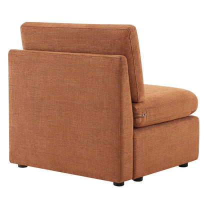 CHITA LIVING-Delaney Modular Armless Chair / 2-Piece Armless Sofa-Sofas-Fabric-Armless Chair-Terracotta