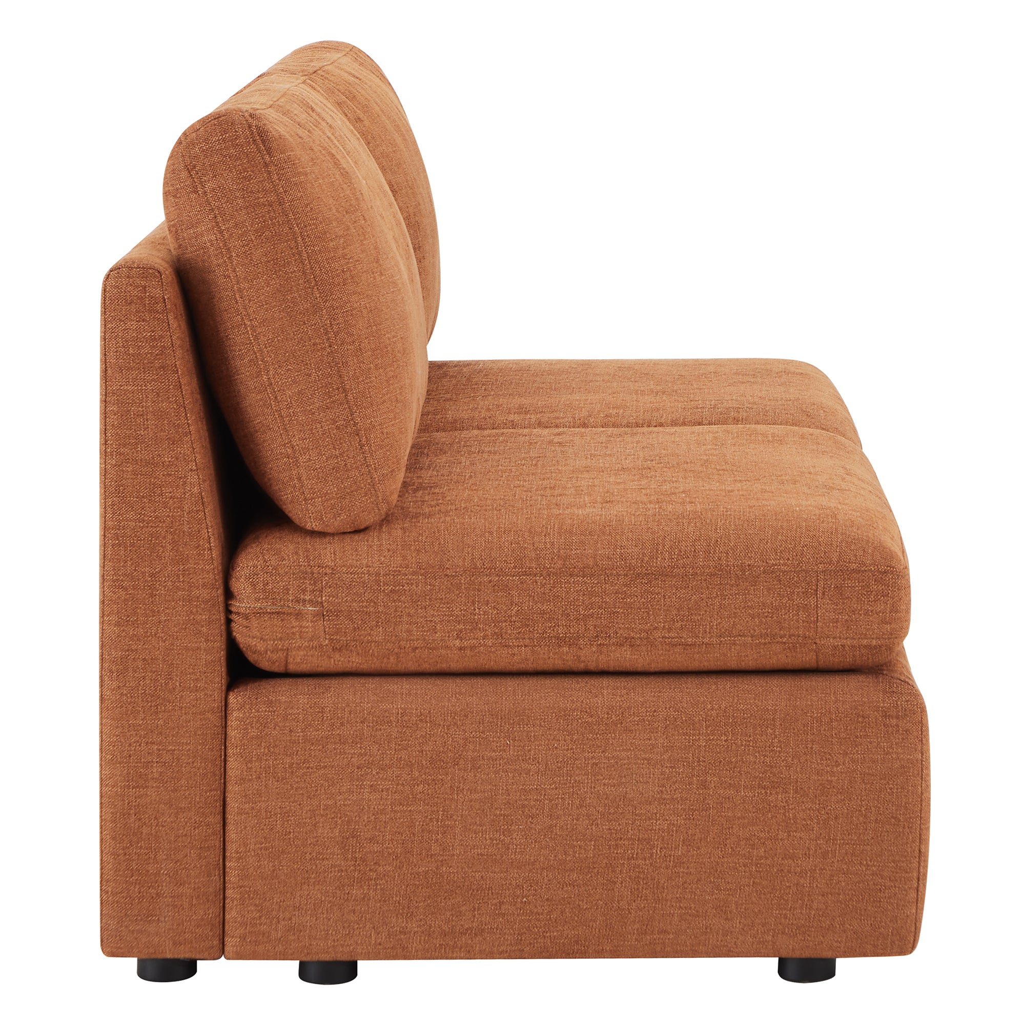 CHITA LIVING-Delaney Modular Armless Chair / 2-Piece Armless Sofa-Sofas-Fabric-Armless Sofa-Terracotta