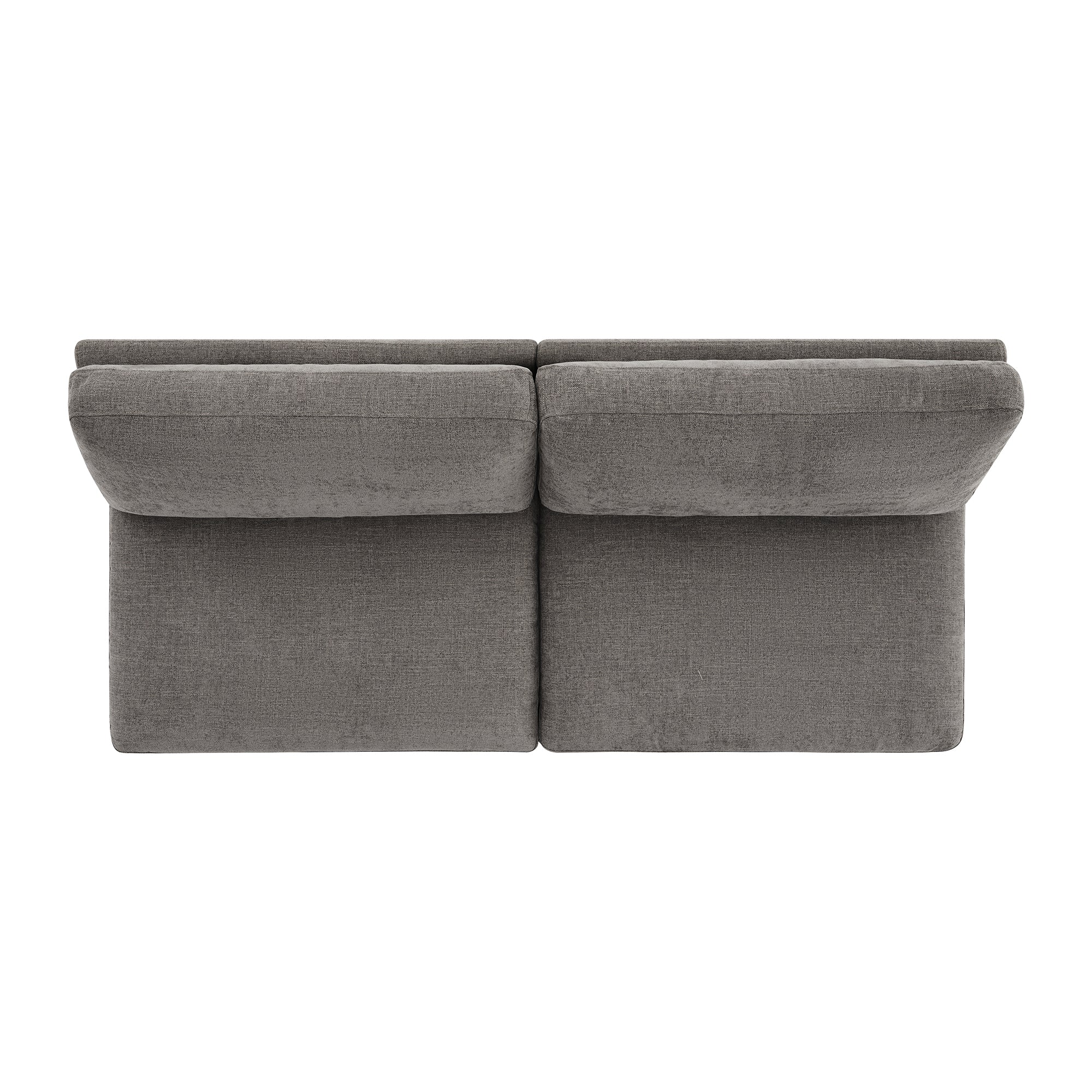 CHITA LIVING-Delaney Modular Armless Chair / 2-Piece Armless Sofa-Sofas-Fabric-Armless Sofa-Fossil Gray