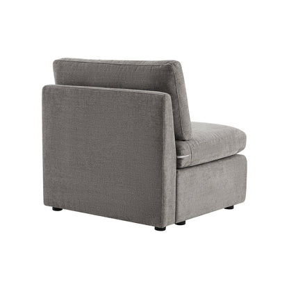 CHITA LIVING-Delaney Modular Armless Chair / 2-Piece Armless Sofa-Sofas-Fabric-Armless Chair-Fossil Gray