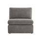 CHITA LIVING-Delaney Modular Armless Chair / 2-Piece Armless Sofa-Sofas-Fabric-Armless Chair-Fossil Gray