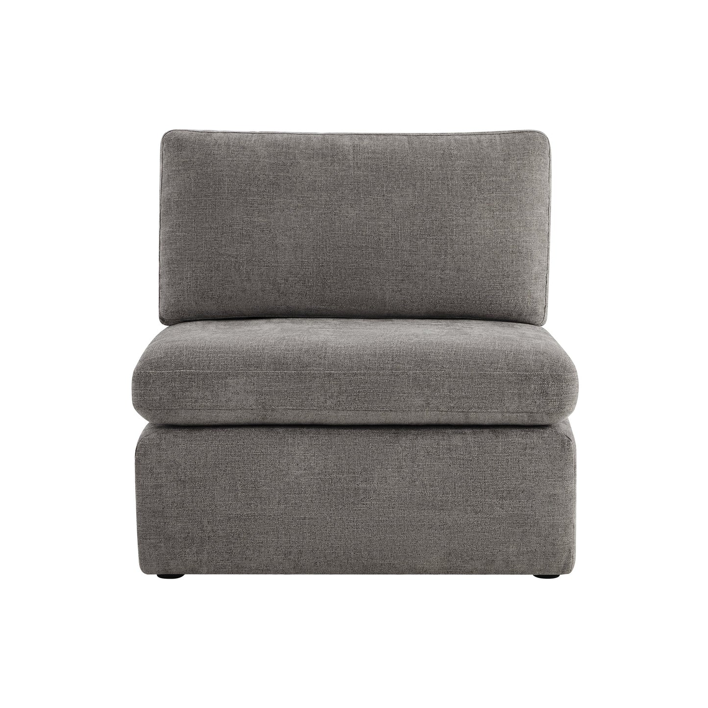 CHITA LIVING-Delaney Modular Armless Chair / 2-Piece Armless Sofa-Sofas-Fabric-Armless Chair-Fossil Gray