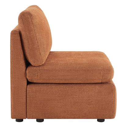 CHITA LIVING-Delaney Modular Armless Chair / 2-Piece Armless Sofa-Sofas-Fabric-Armless Chair-Terracotta