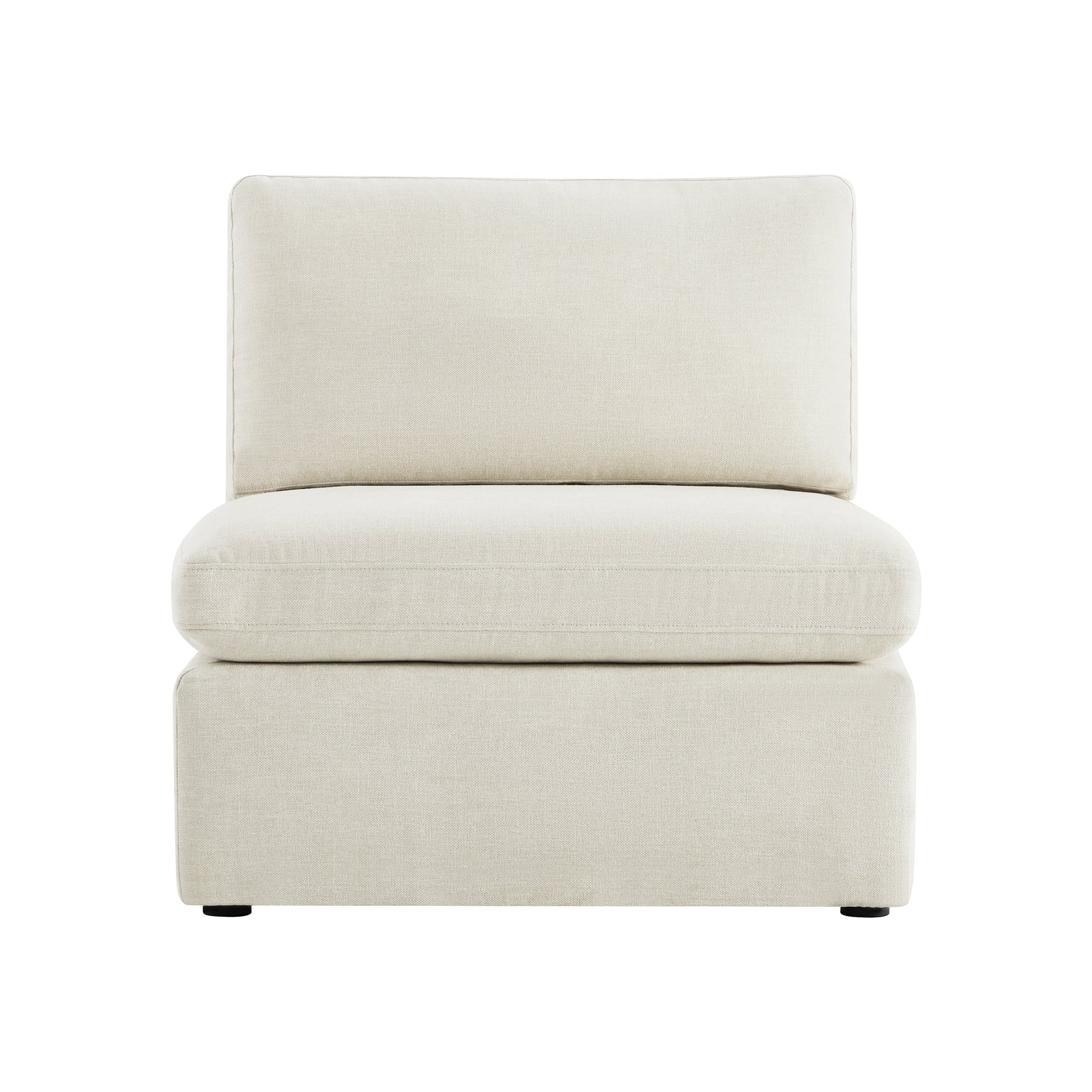 CHITA LIVING-Delaney Modular Armless Chair / 2-Piece Armless Sofa-Sofas-Fabric-Armless Chair-Linen