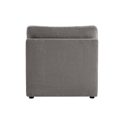 CHITA LIVING-Delaney Modular Armless Chair / 2-Piece Armless Sofa-Sofas-Fabric-Armless Chair-Fossil Gray