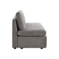 CHITA LIVING-Delaney Modular Armless Chair / 2-Piece Armless Sofa-Sofas-Fabric-Armless Sofa-Fossil Gray