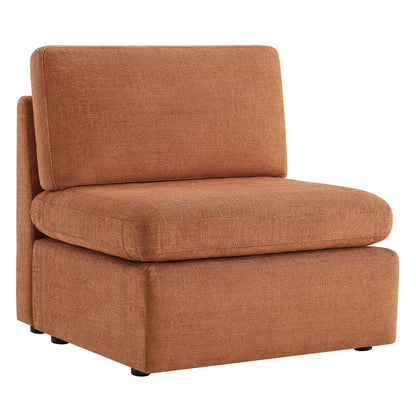 CHITA LIVING-Delaney Modular Armless Chair / 2-Piece Armless Sofa-Sofas-Fabric-Armless Chair-Terracotta