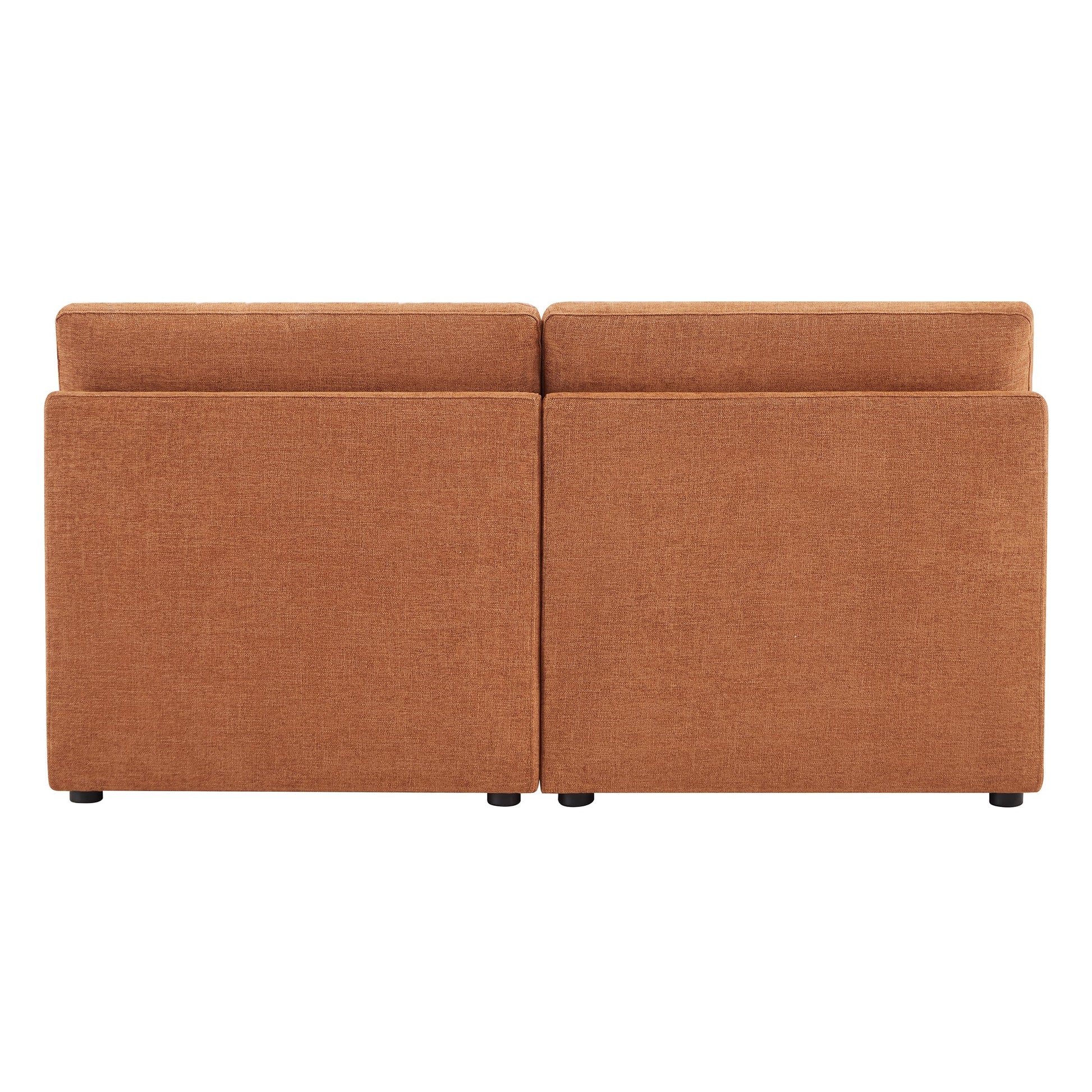 CHITA LIVING-Delaney Modular Armless Chair / 2-Piece Armless Sofa-Sofas-Fabric-Armless Sofa-Terracotta