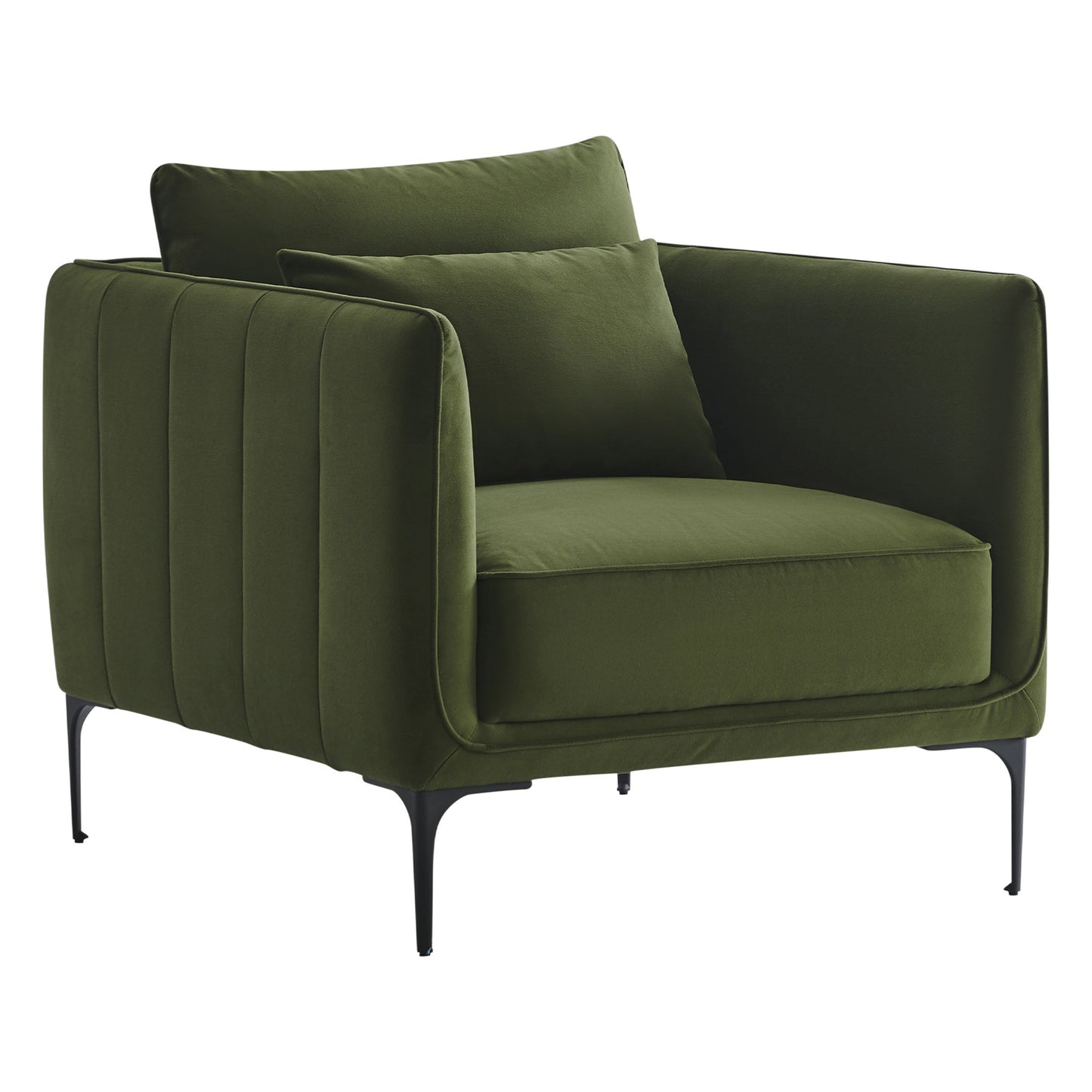 CHITA LIVING-Esme Mid-Century Modern 3-Seater Sofa (84'')-Sofas-Forest Green-Sofa + Chair-