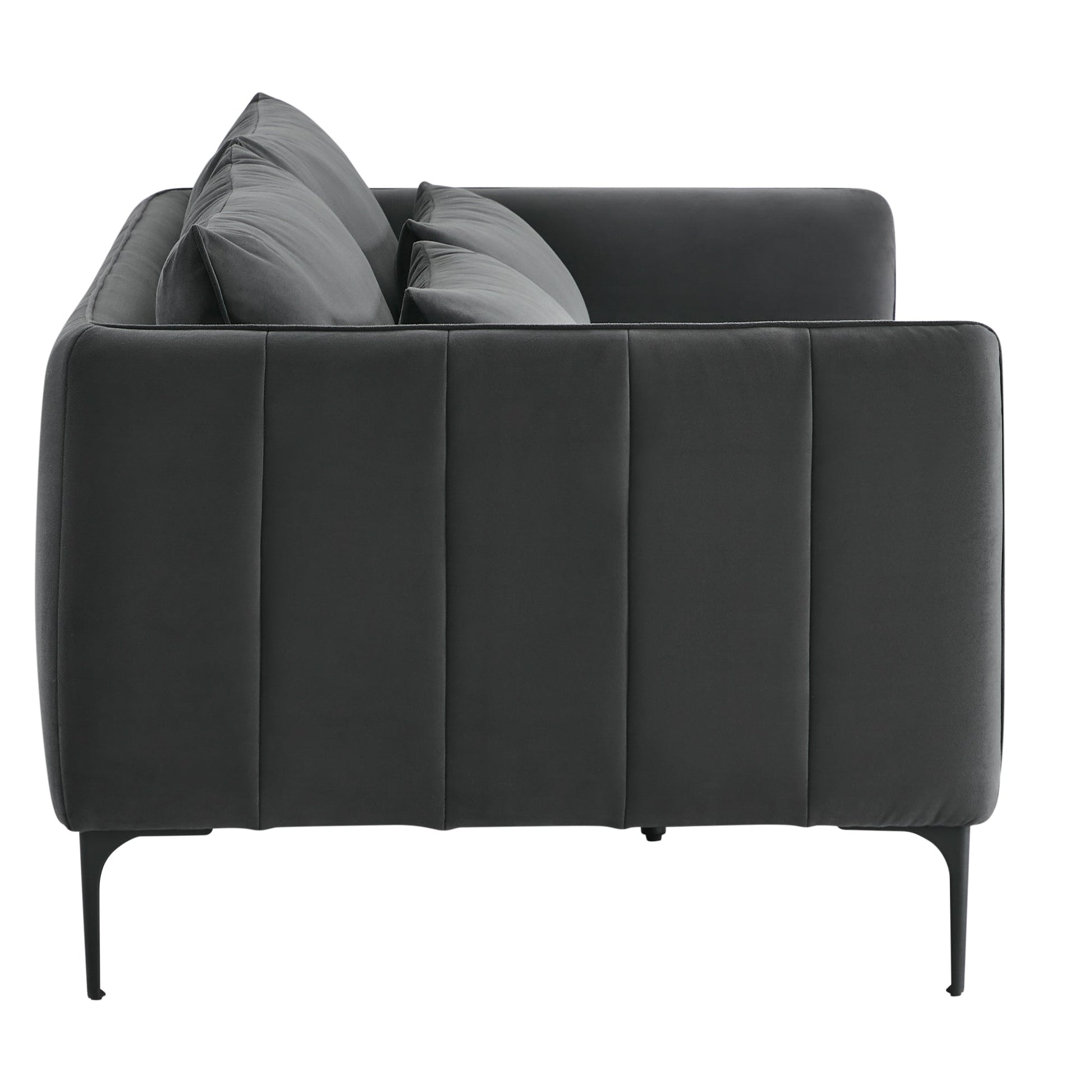 CHITA LIVING-Esme Mid-Century Modern 3-Seater Sofa (84'')-Sofas-Dark Gray-Sofa-