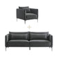 CHITA LIVING-Esme Mid-Century Modern 3-Seater Sofa (84'')-Sofas-Dark Gray-Sofa + Chair-
