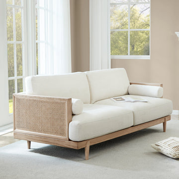 Julane Modern 3-Seater Cane Sofa (78.75'')