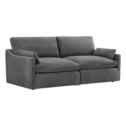 CHITA LIVING-Kenna 2-Piece Modular Sofa (90")-Sofas-Fabric-Dark Gray-