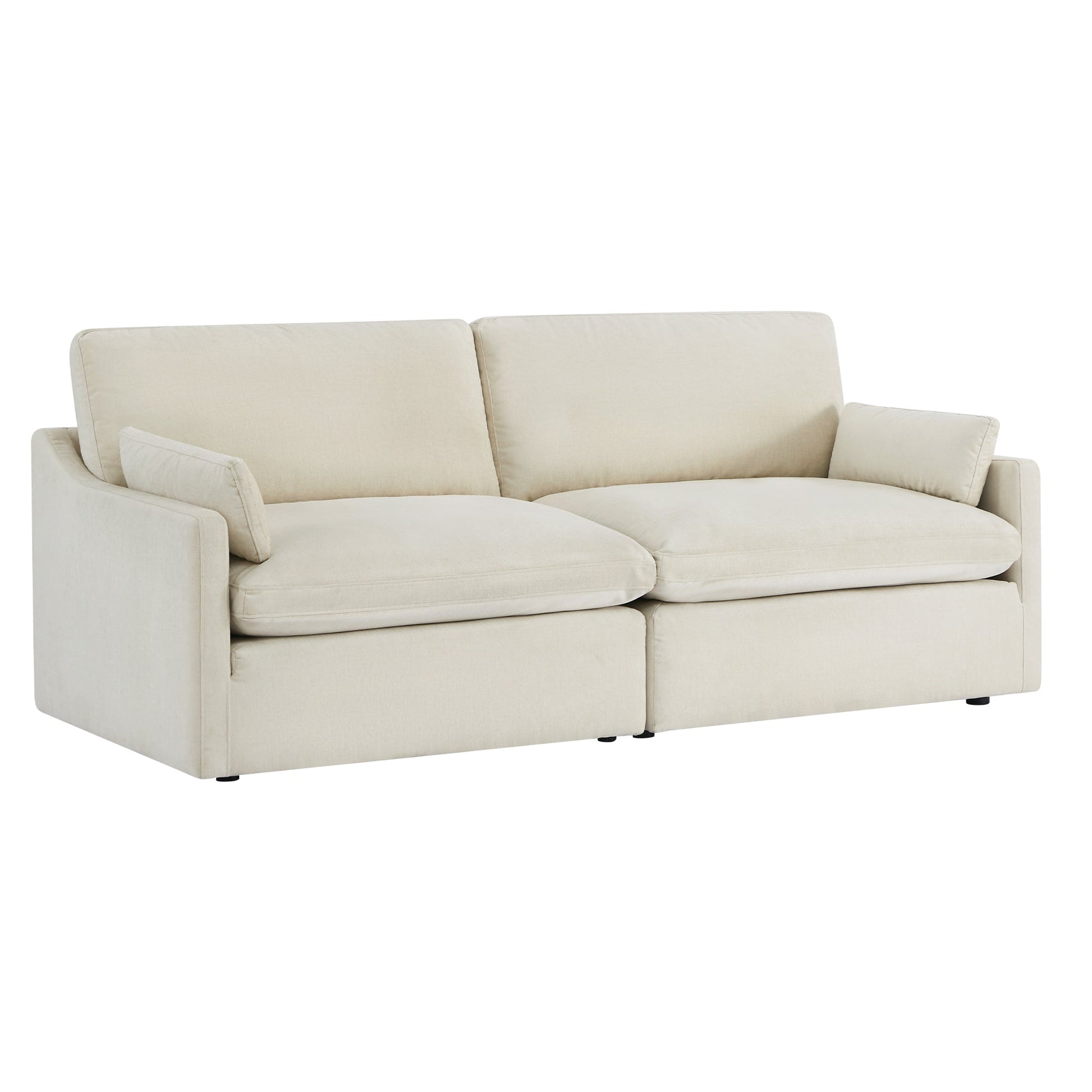 CHITA LIVING-Kenna 2-Piece Modular Sofa (90")-Sofas-Fabric-Cream-