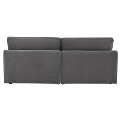 CHITA LIVING-Kenna 2-Piece Modular Sofa (90")-Sofas-Fabric-Dark Gray-