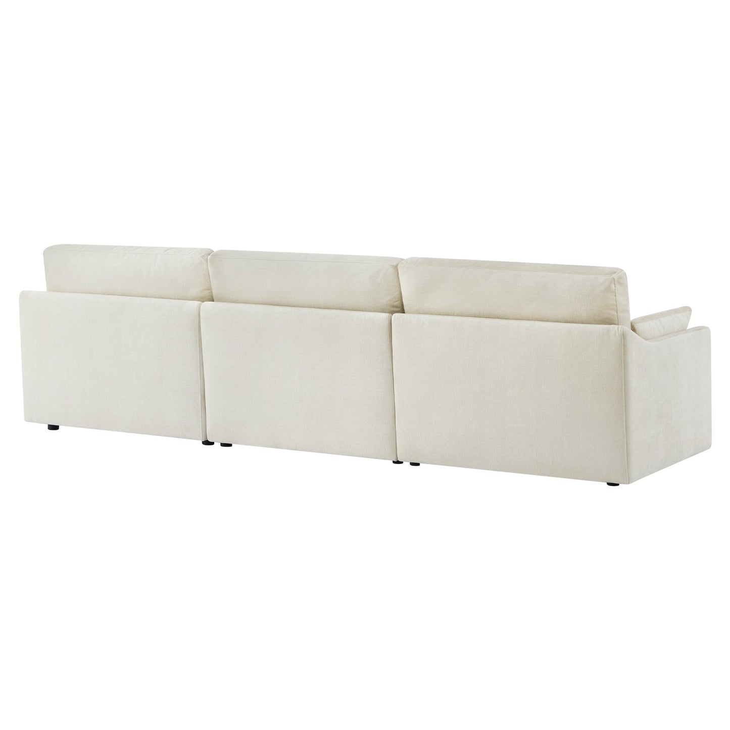 CHITA LIVING-Kenna 3-Piece Modular Sofa (131")-Sofas-Fabric-Cream-