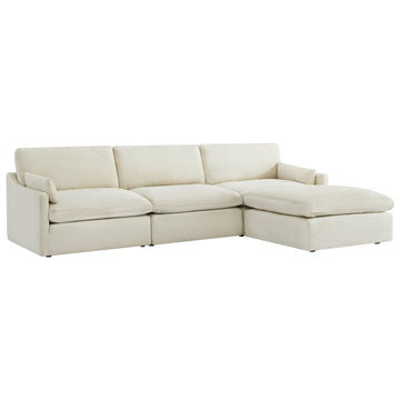 Kenna Modular 4-Piece Sofa-Chaise Sectional  (131")