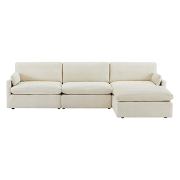 Kenna Modular 4-Piece Sofa-Chaise Sectional  (131")