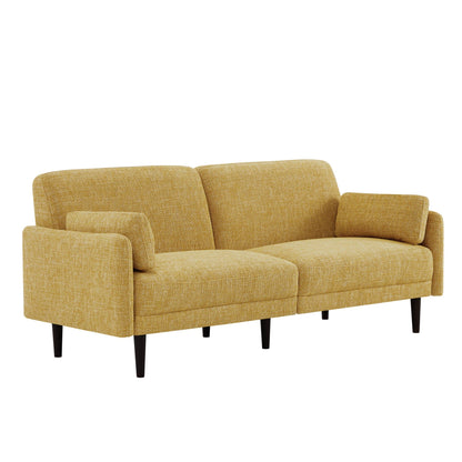 CHITA LIVING-Kinslee Modern 3-Seater Sofa (72.8''W)-Sofas-Fabric-Mustard-