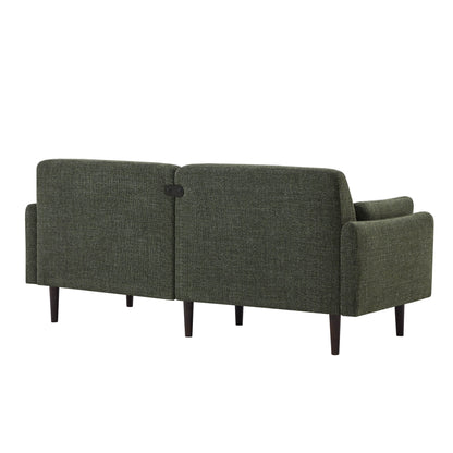 CHITA LIVING-Kinslee Modern 3-Seater Sofa (72.8''W)-Sofas-Fabric-Olive-