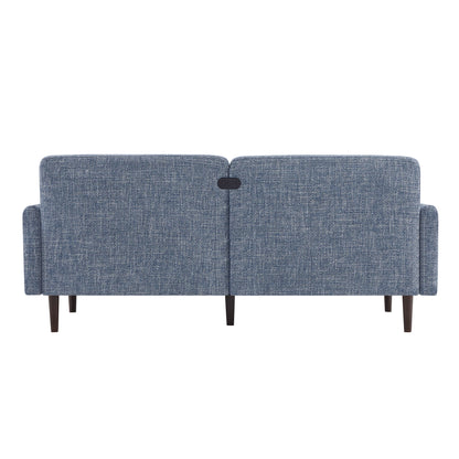 CHITA LIVING-Kinslee Modern 3-Seater Sofa (72.8''W)-Sofas-Fabric-Navy-