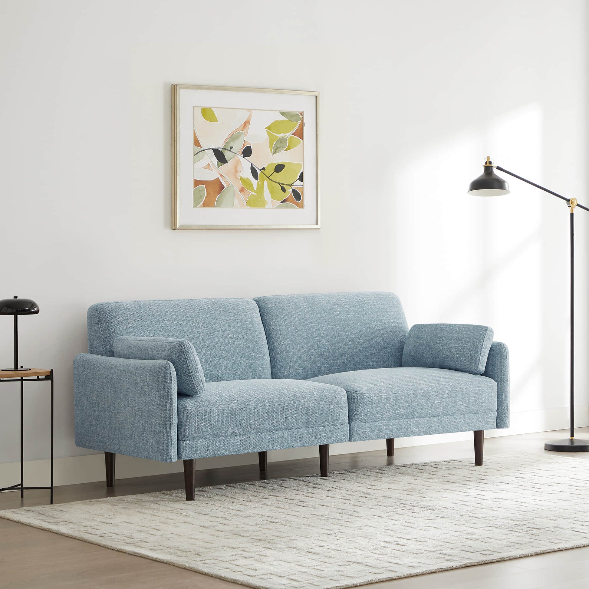 CHITA LIVING-Kinslee Modern 3-Seater Sofa (72.8''W)-Sofas-Fabric-Mint-