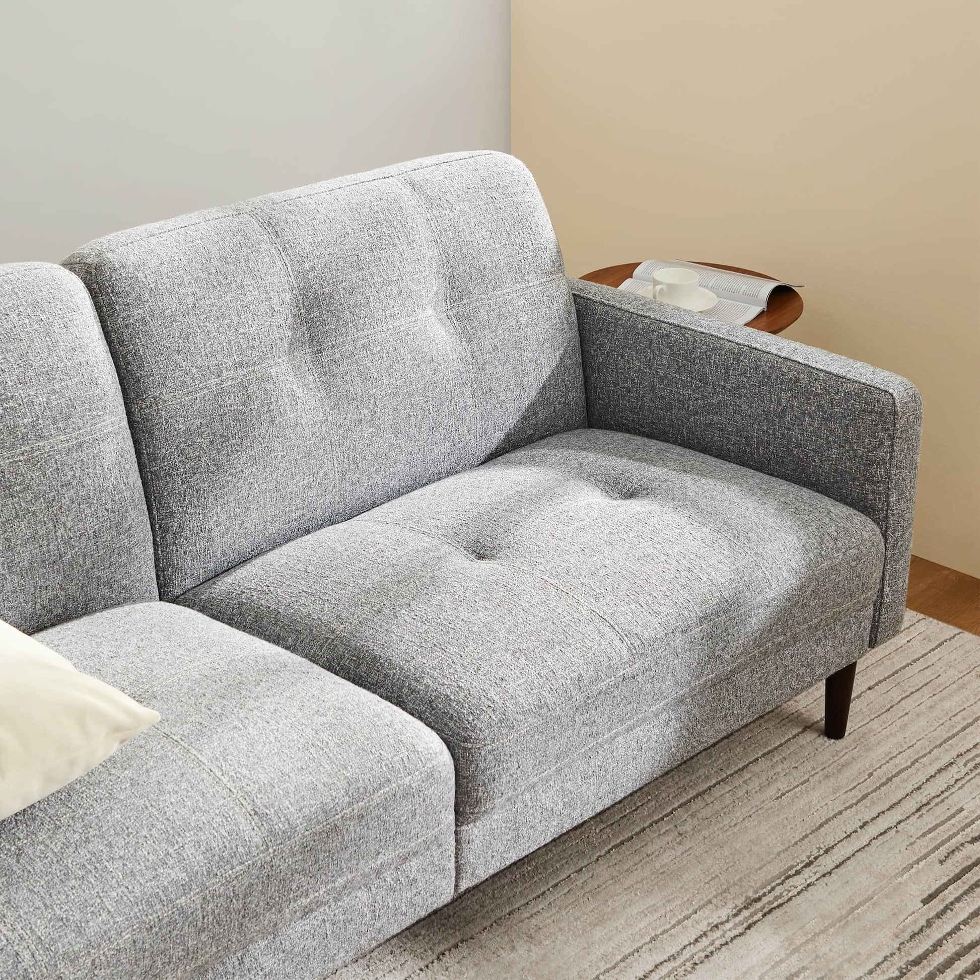 CHITA LIVING-Lucas Mid-Century Sofa (73")-Sofas-Fabric-White (Multi-Colored)-