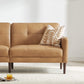 CHITA LIVING-Lucas Mid-Century Sofa (73")-Sofas-Faux Leather-Cognac Brown-